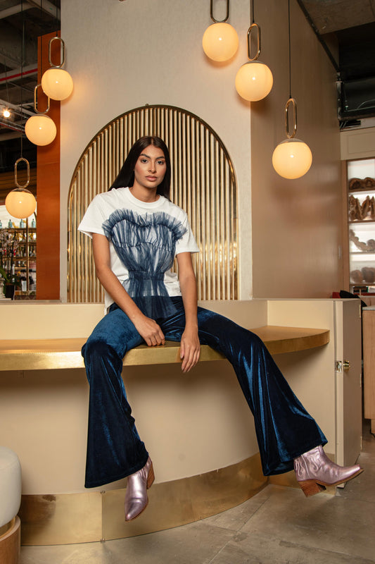 VELVET PANT CAMPANA AZUL NOCHE